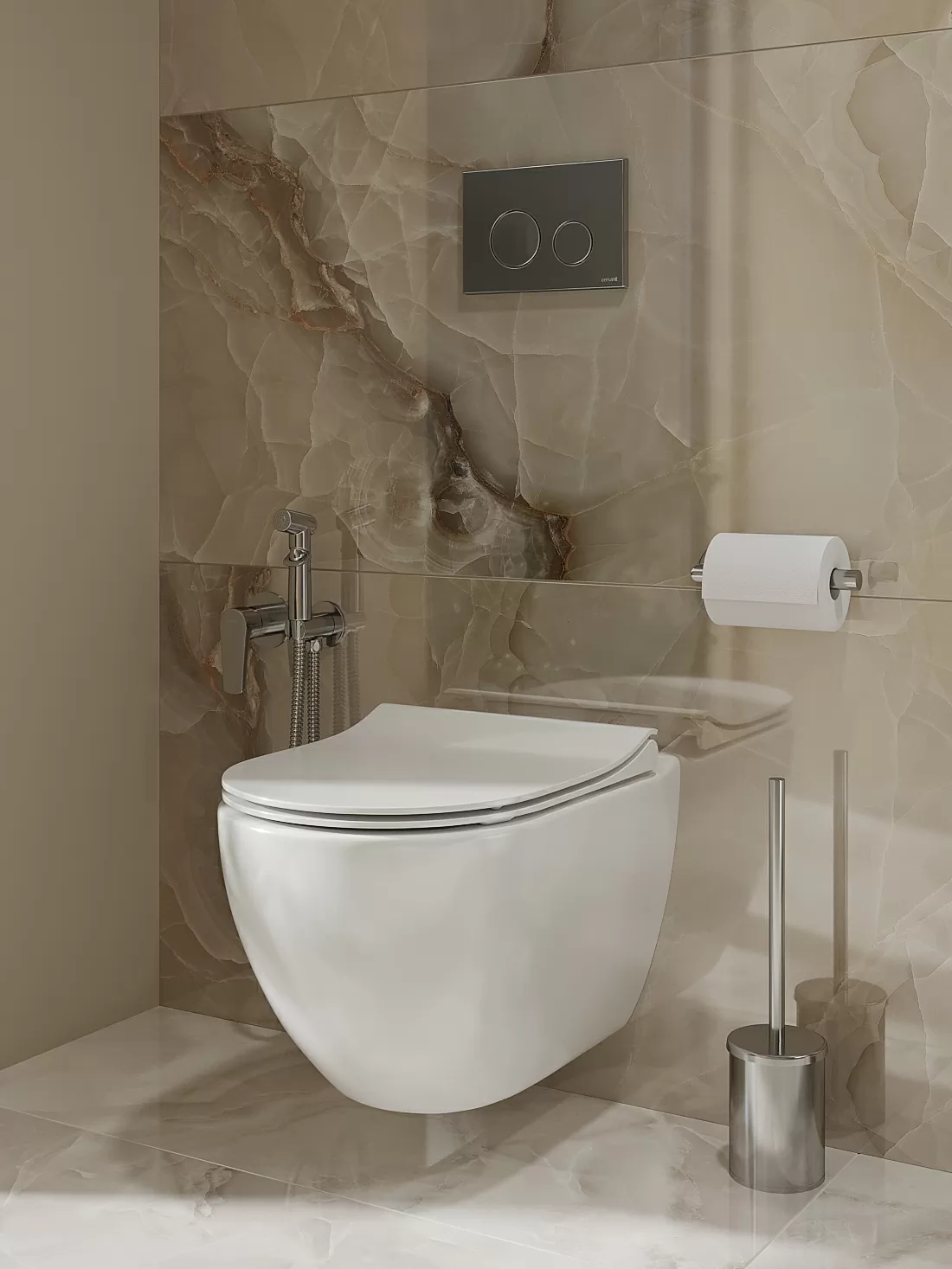 Керамогранит 17435 Lina полированный серый ректификат 60x120