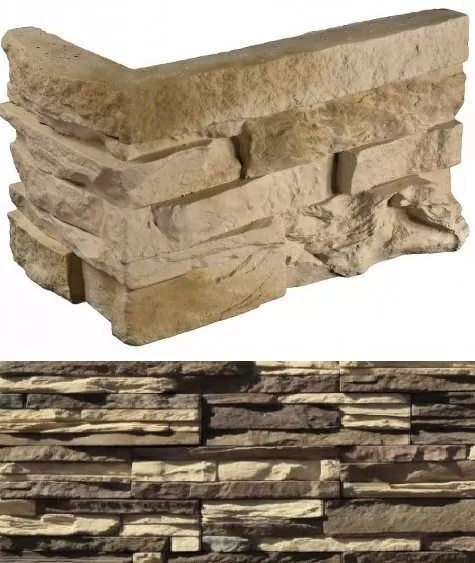 Искусственный камень 101-25 Кросс Фелл угловой 7х25,5x10 (6х15,5x10)