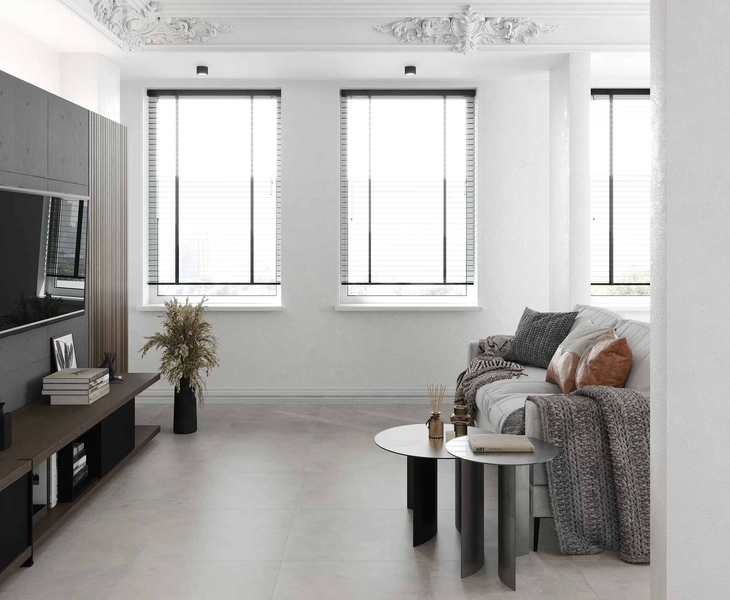 Керамогранит Charon Gray Cтруктурный Карвинг 60x60