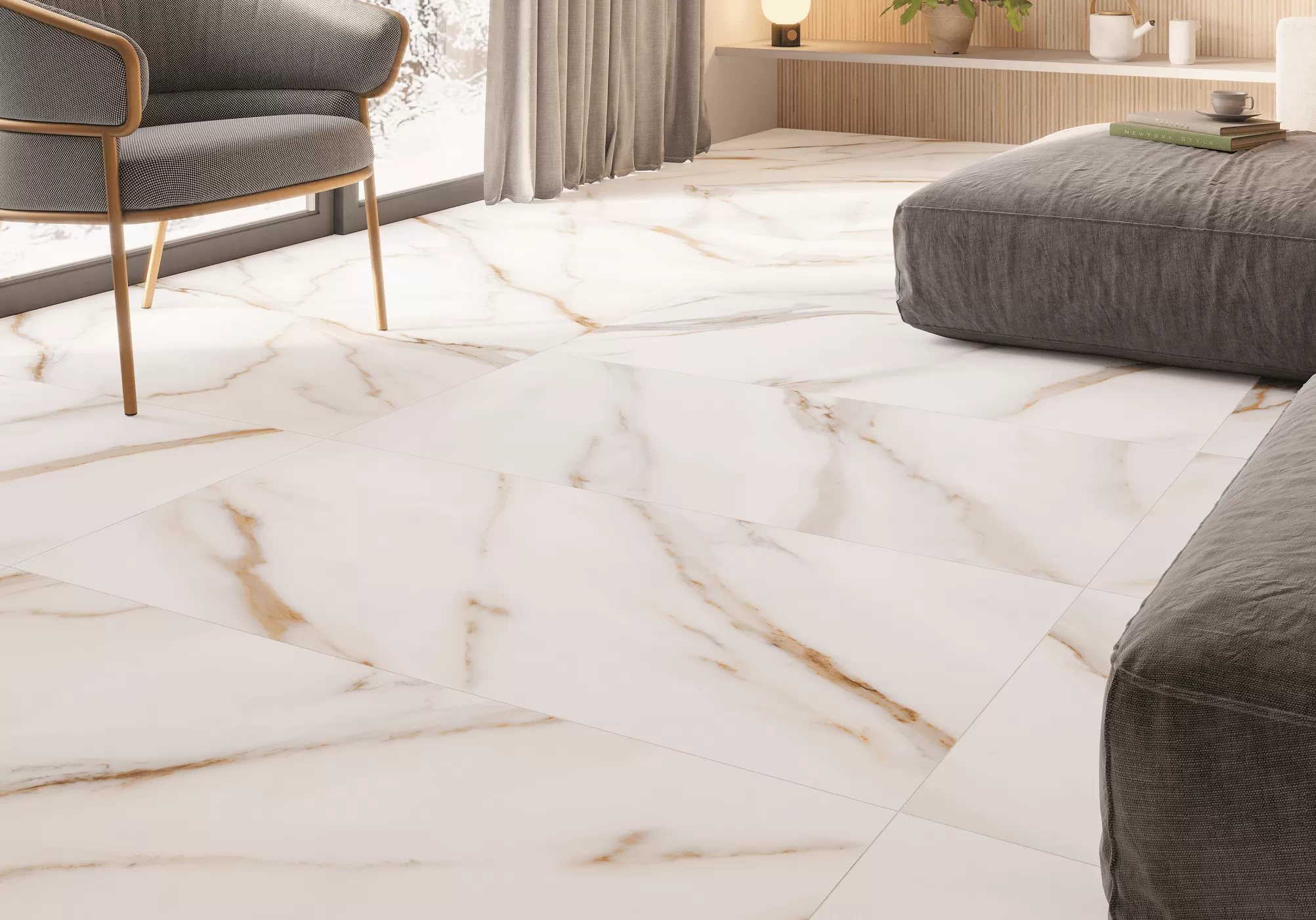 Мозаика Mosaico Calacatta Gold 30x30