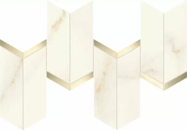 Мозаика AF8W Marvel Calacatta Apuano Mosaico Chevron Lappato 19,2x46,3