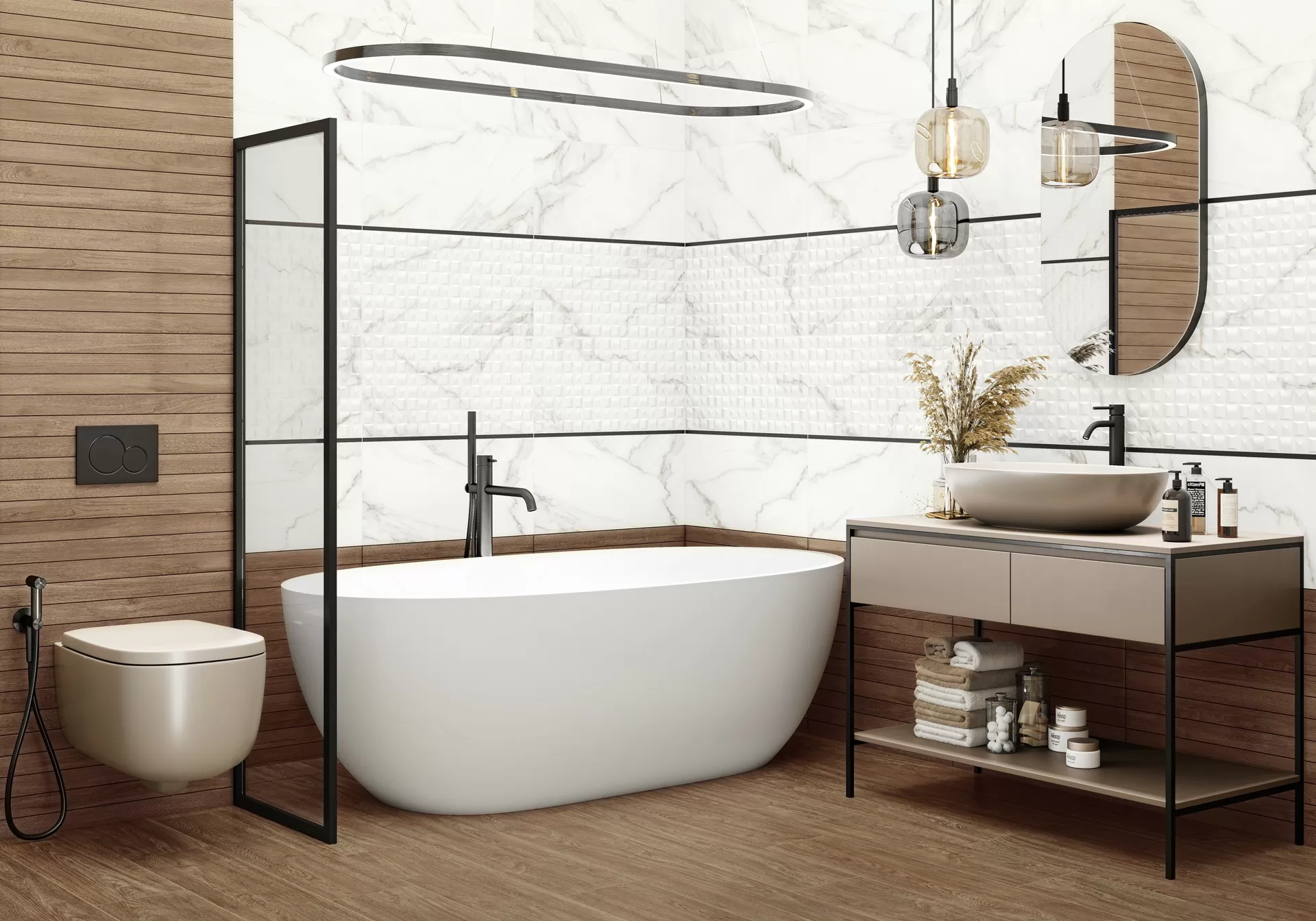 Плитка BW0TNR99 Tenor Black Бордюр 13x600x8