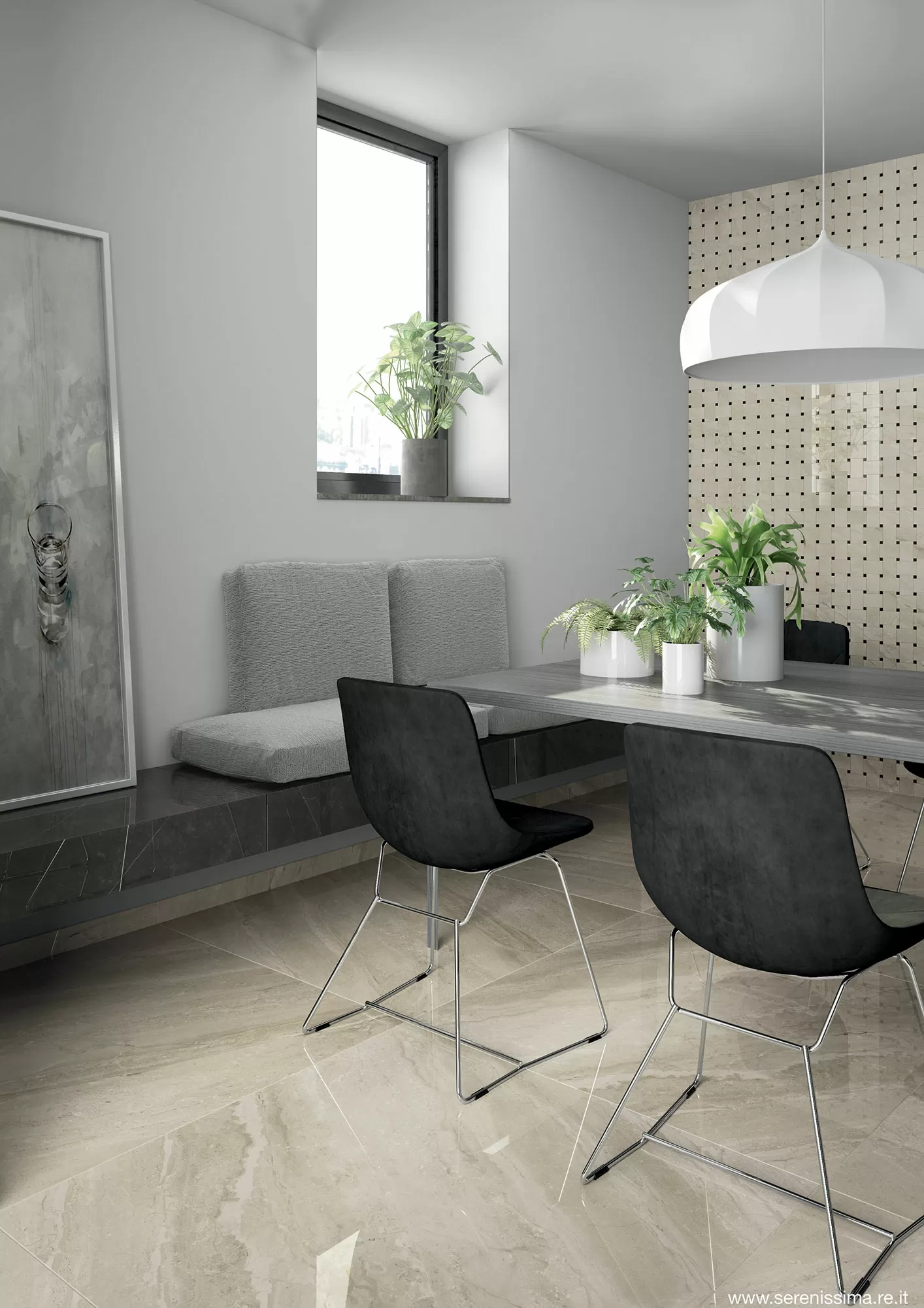 Керамогранит 1058940 Gemme Black Mirror Lux Ret 60x120