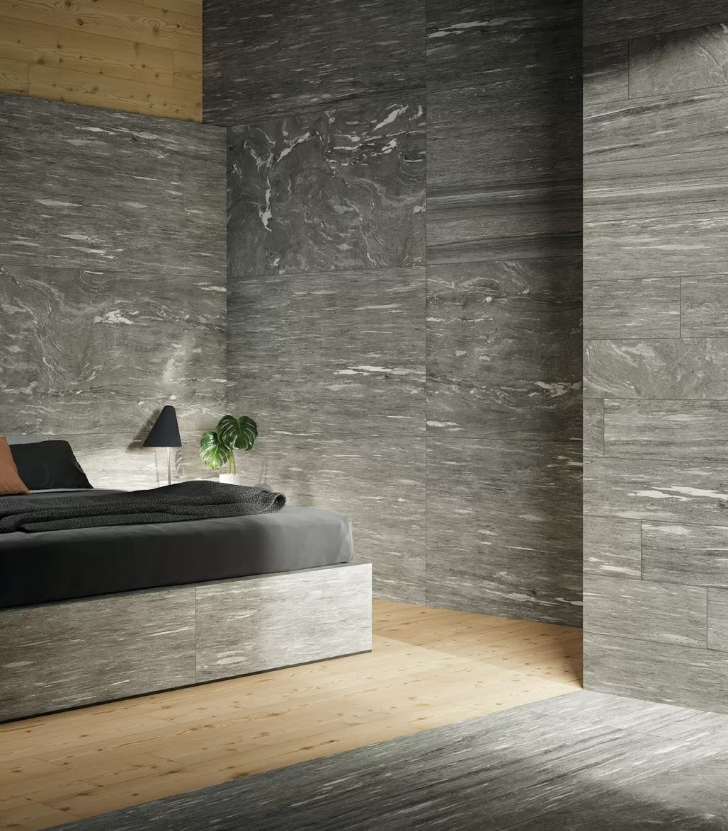 Керамогранит 610130004601 Skyfall Неро Смеральдо Плинтус Нат Рет 7,2x60