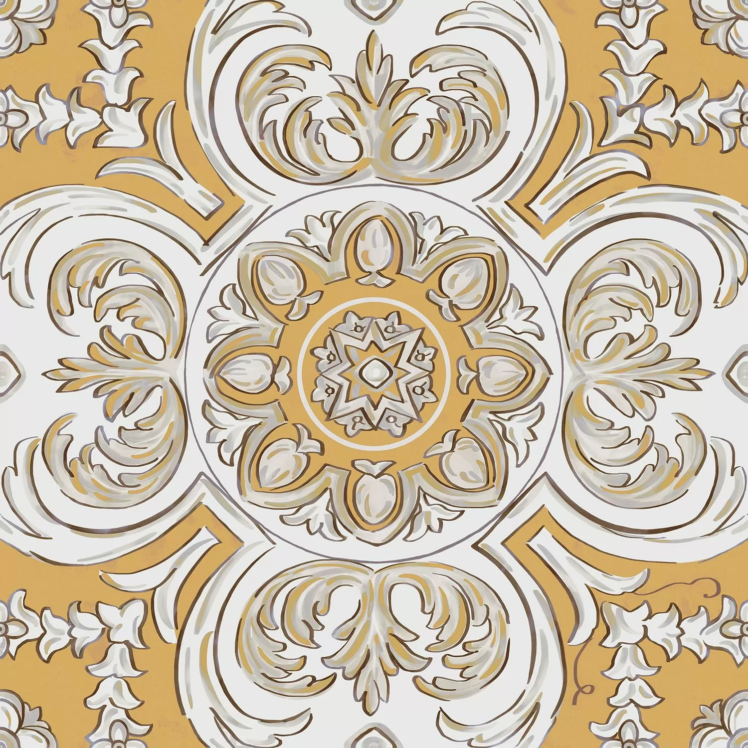 Керамогранит HGD/B510/SG9174 Декор Алмаш центр желтый 30х30