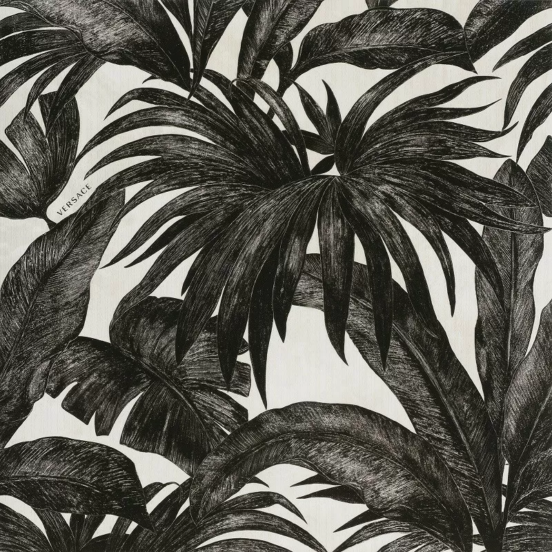 Керамогранит 0262764 Palme A Bianco/Nero 78x78