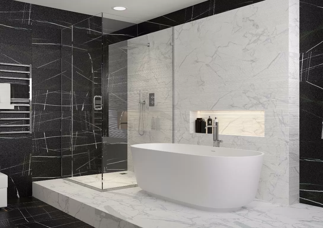 Керамогранит K-1004/MR Marble Trend Nero Dorato 300x600x9