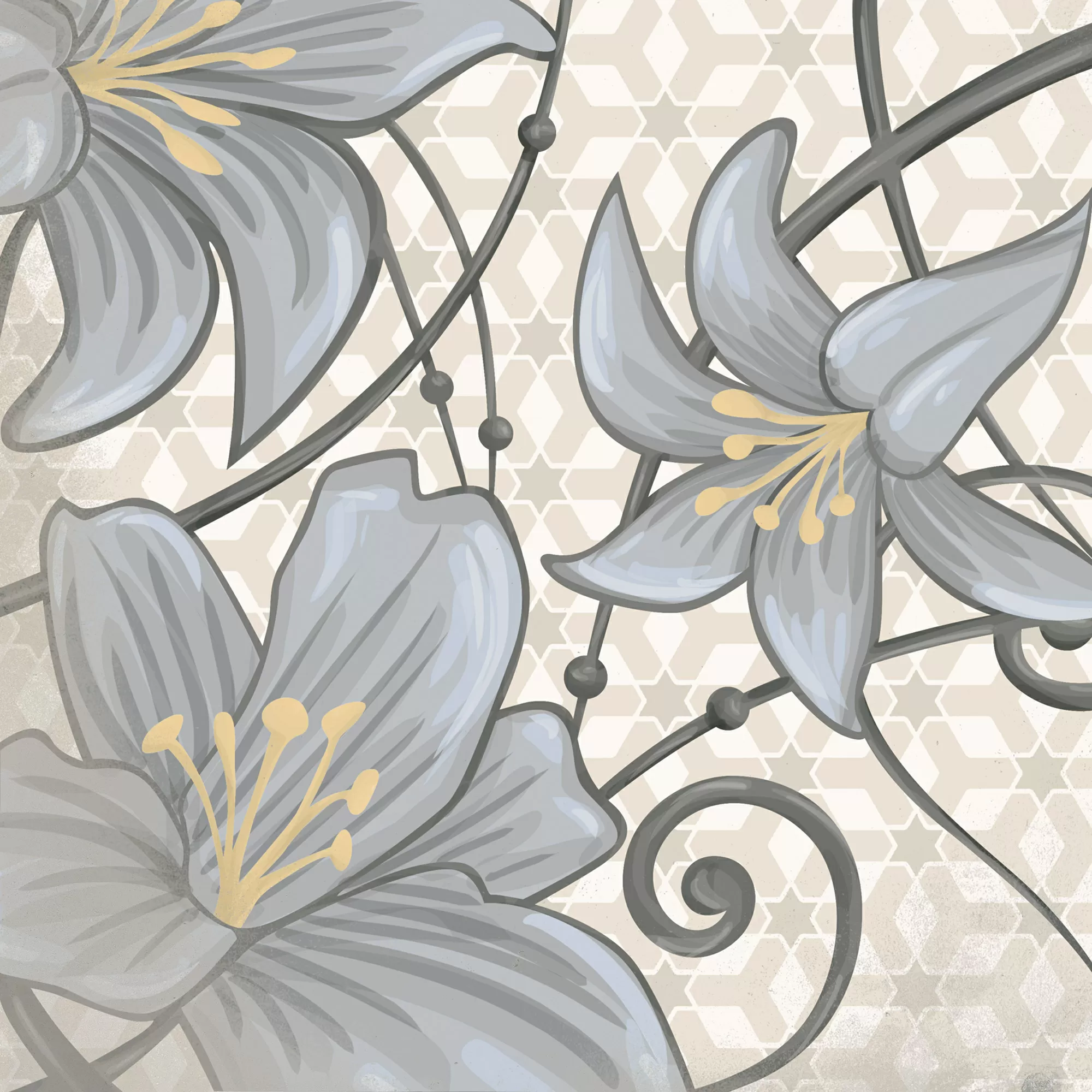 Керамогранит Flore Gris 20x20 (микс)
