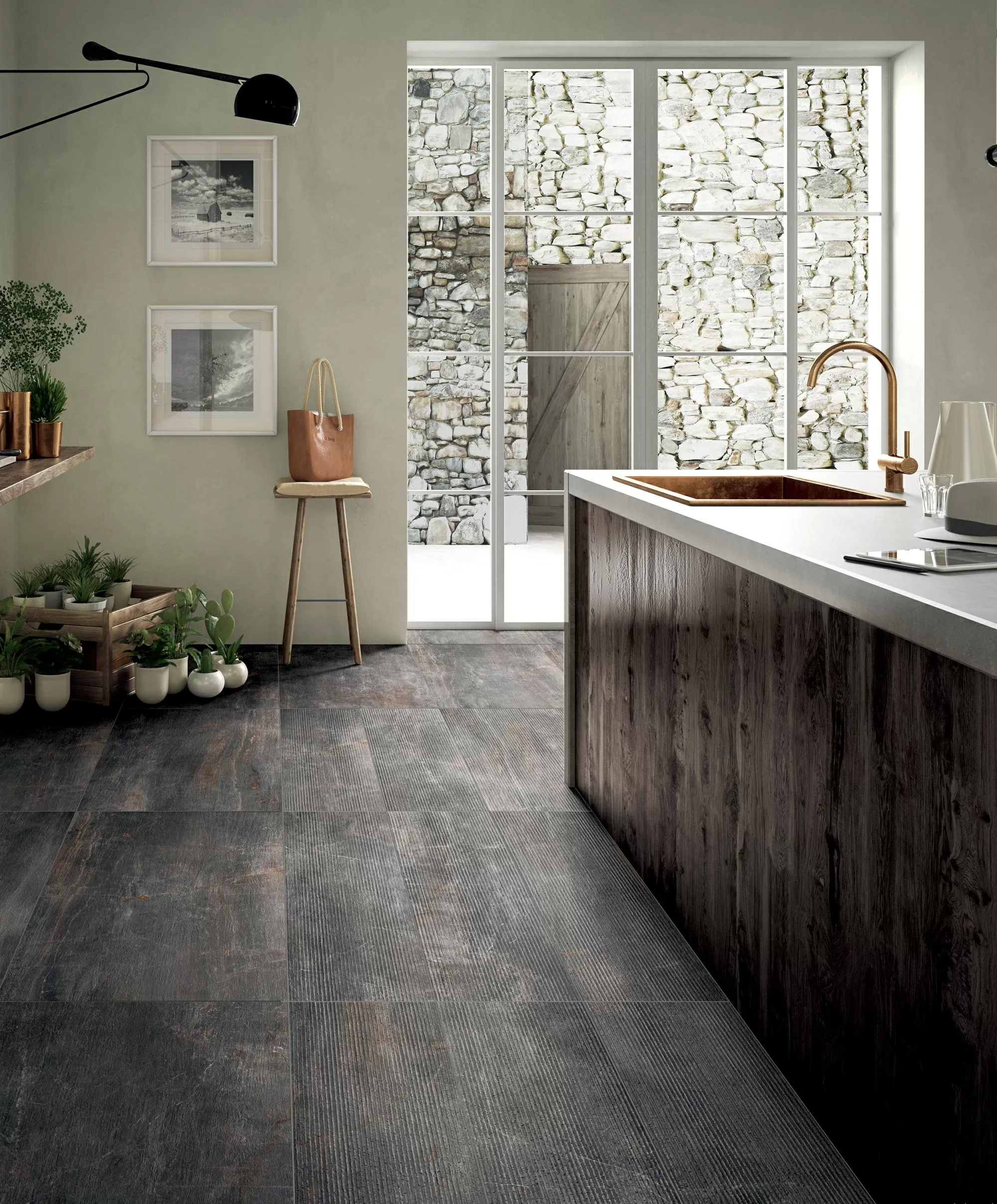 Керамогранит 1067946 Fossil Lines Piombo Ret 30x120