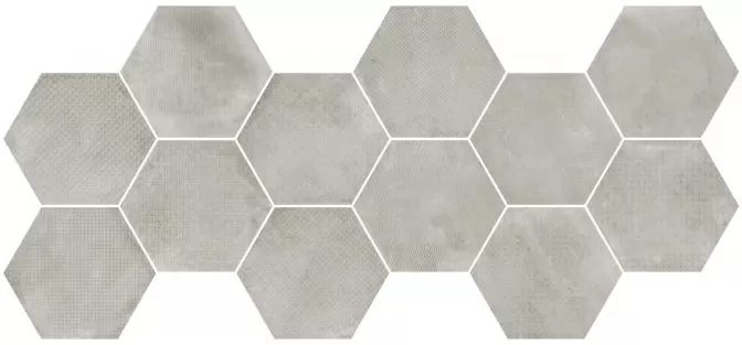 Керамогранит 23603 Urban Hexagon Melange Silver 29,2X25,4