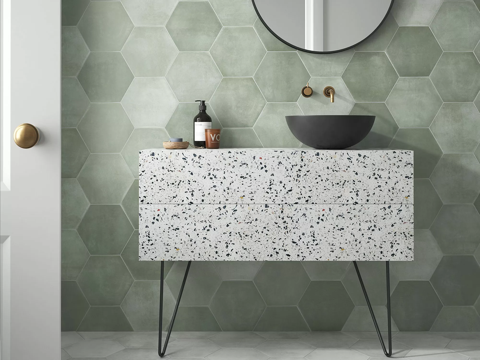 Керамогранит SIX Cementine Pisa Aqua 23x27