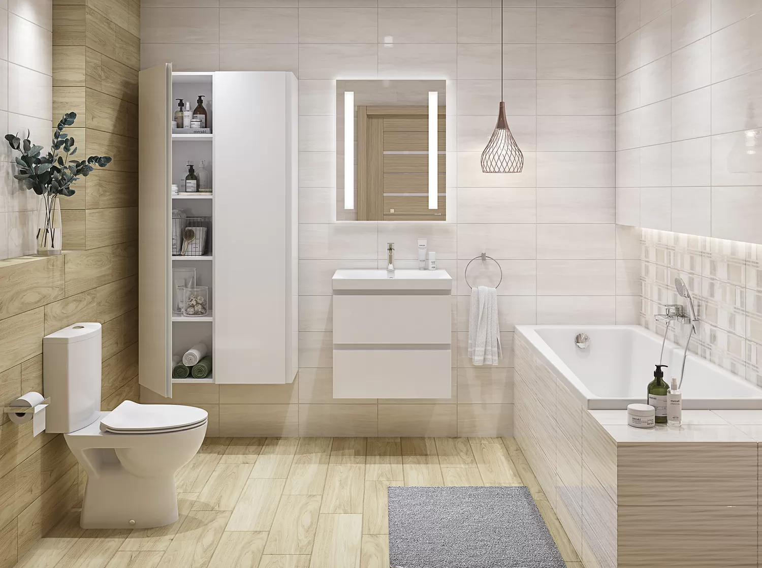 Керамогранит C-SW4M052D Sandwood белый 18.5x59.8