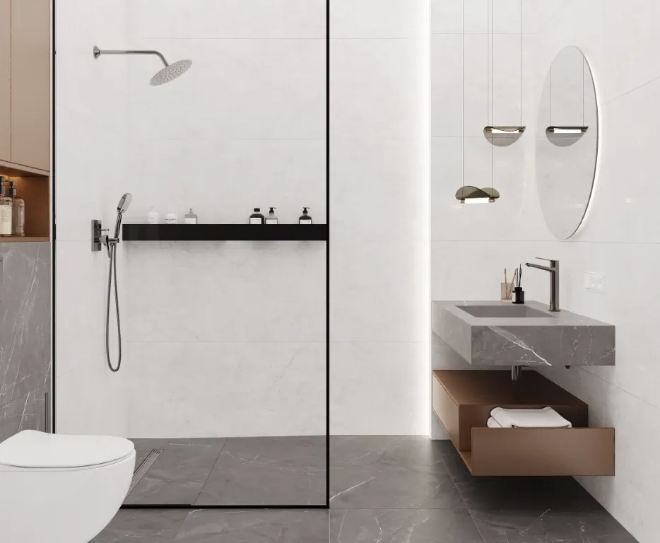 Керамогранит LP6012G0071R Antico Pearl светло-серый матовый карвинг 59,5х119,1