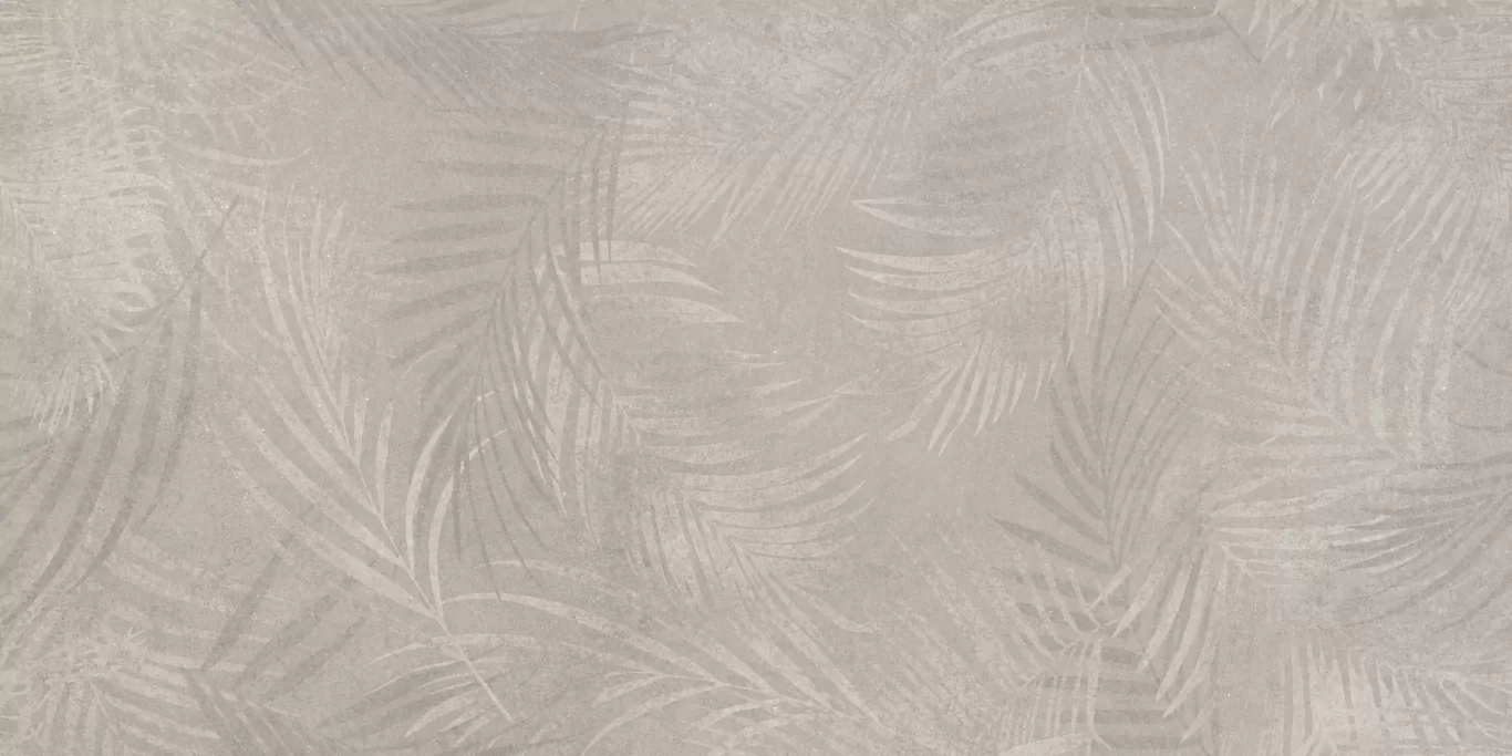 Керамогранит 17549 Floresta листья светло-серый ректификат 60x120