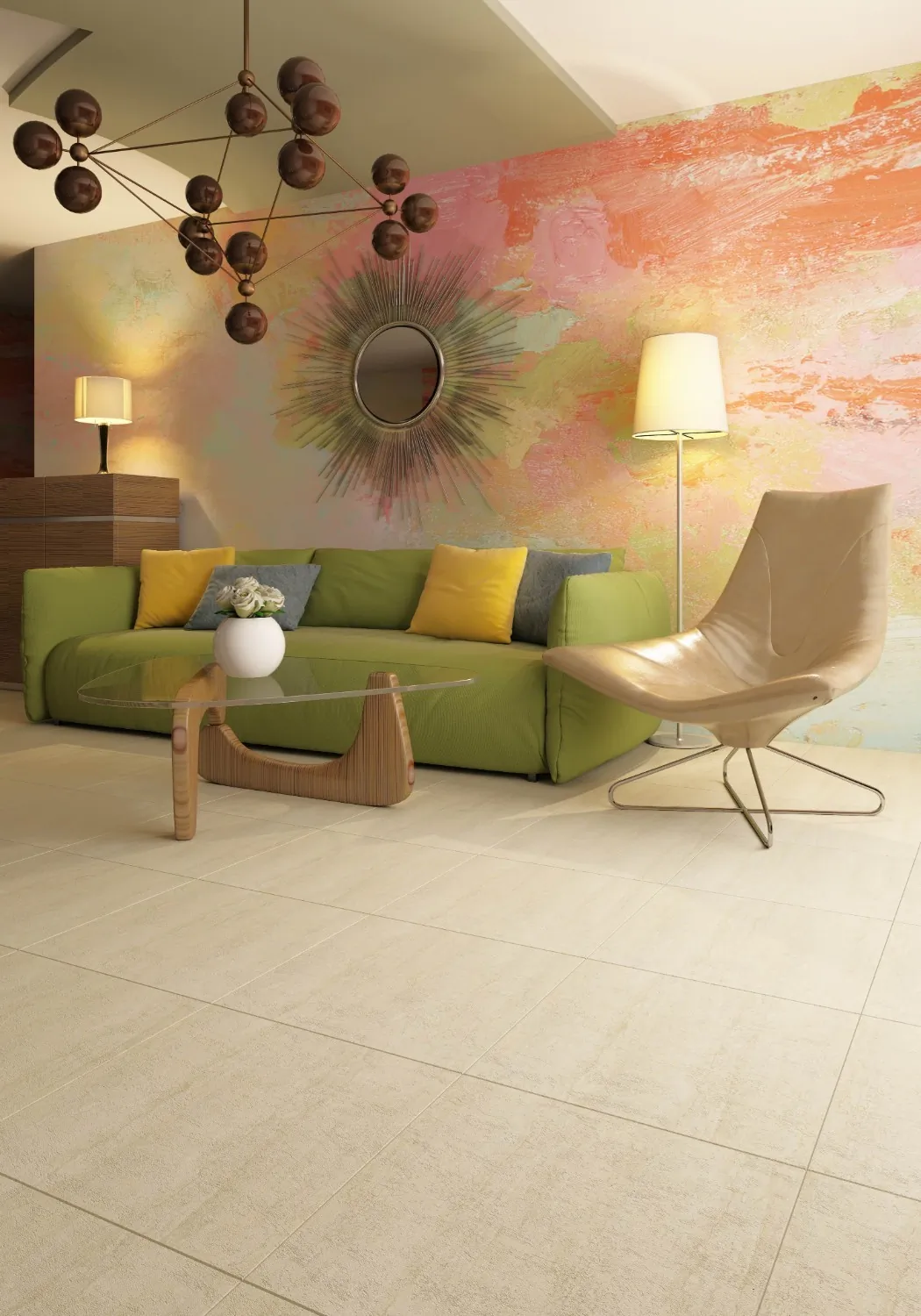 Керамогранит TR018080N Travertino Beige 80х80