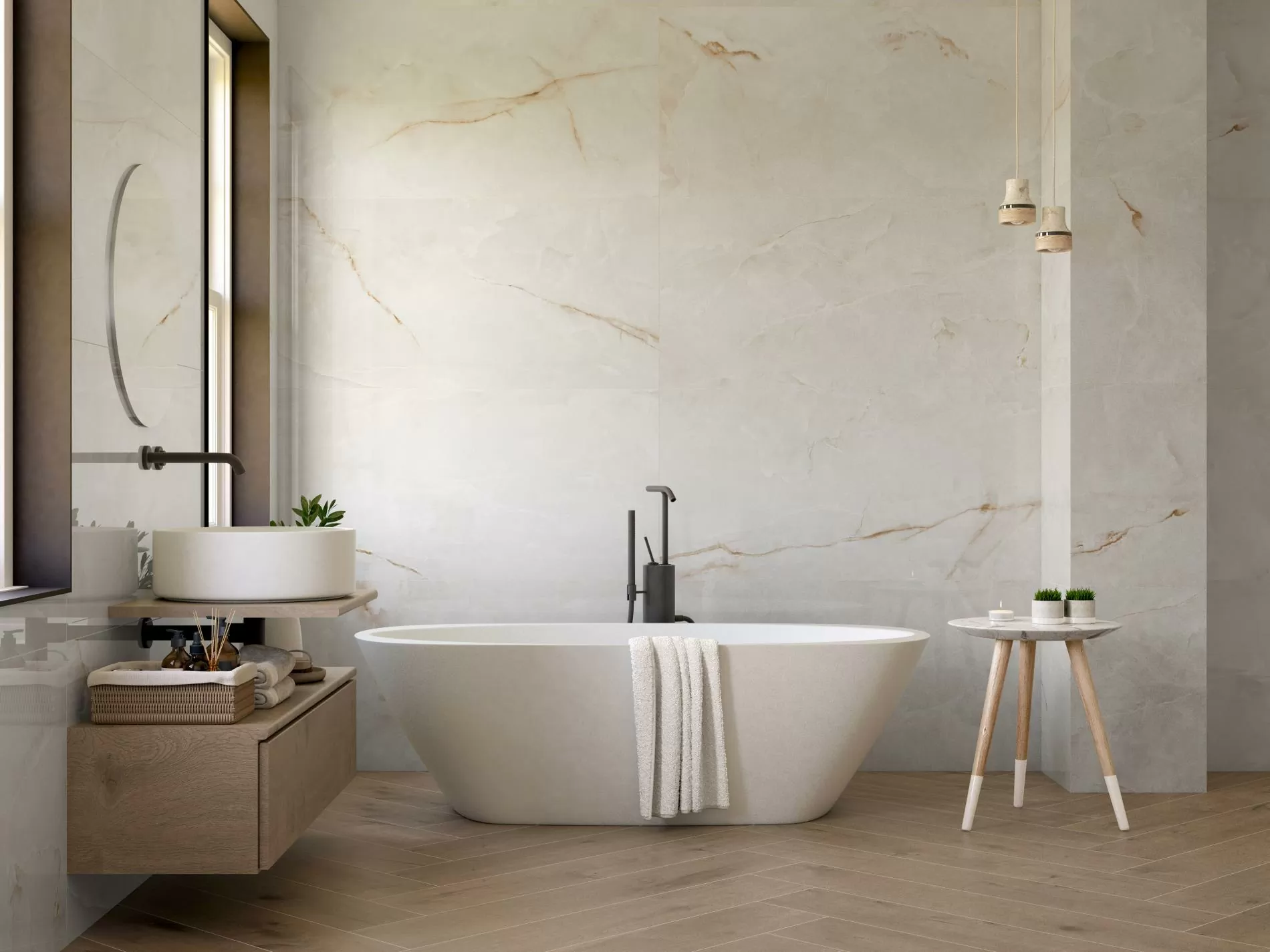 Керамогранит Es.Oldmanor Dark Matt Rect. 90x90