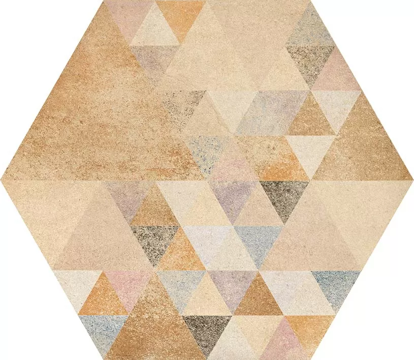 Керамогранит Laverton Hexagono Benenden Multicolor Mix 23x26.6