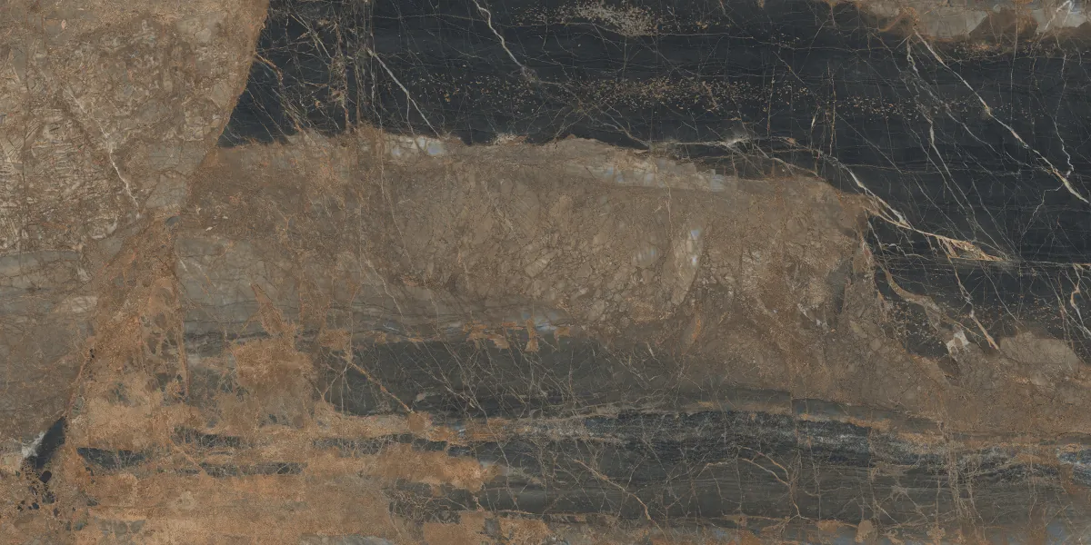 Керамогранит Lunar Marron коричневый матовый+гл.чернила 80х160