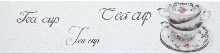 Плитка Decor Veronika Brillo Tea Cup Blanco 10x40