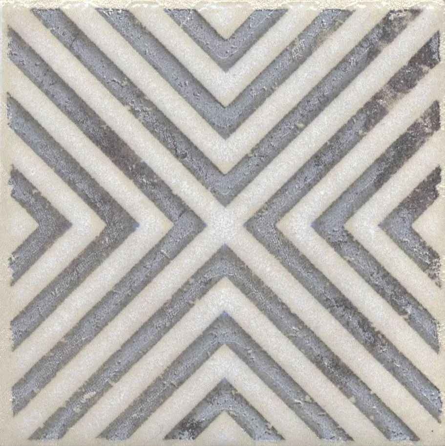 Керамогранит STG/A403/1266H Вставка Амальфи орнамент коричневый 9,8х9,8