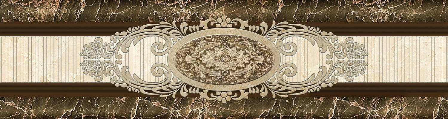 Плитка 282 Бордюр Hermitage Центр 8.5x30