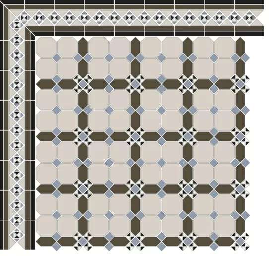 Керамогранит Бордюр Лаура (19/37/10/08/01) 27.9x17.2