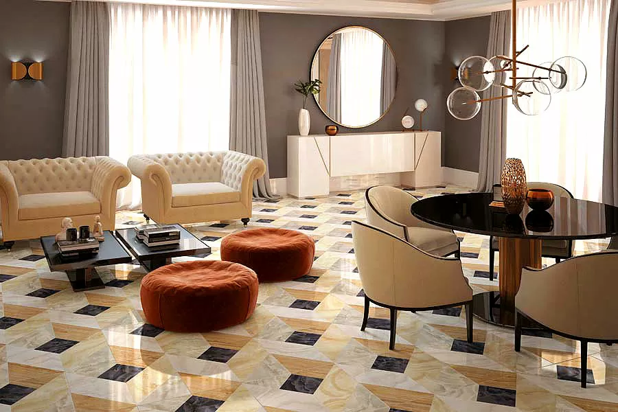 Керамогранит 610010000737 Supernova Onyx Ivory Chiffon Rett 60х60