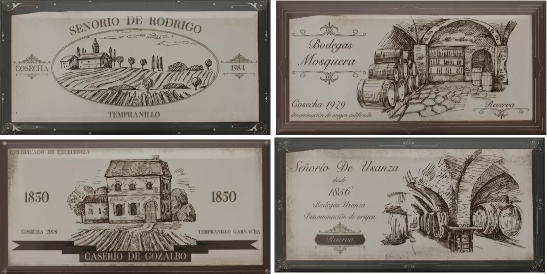 Плитка Hueso Wine Labels Decor Mix 10x20
