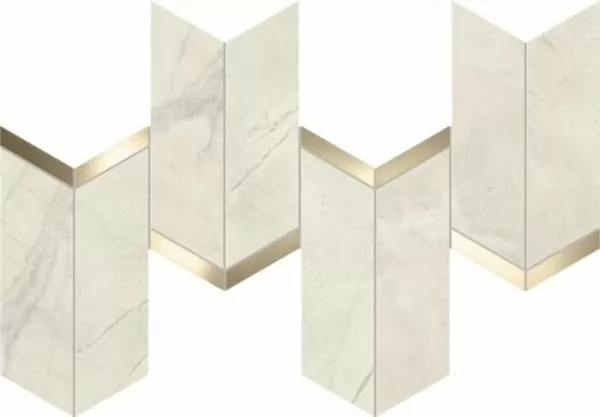Мозаика AF8Y Marvel Calacatta Perla Mosaico Chevron Lappato 19,2x46,3