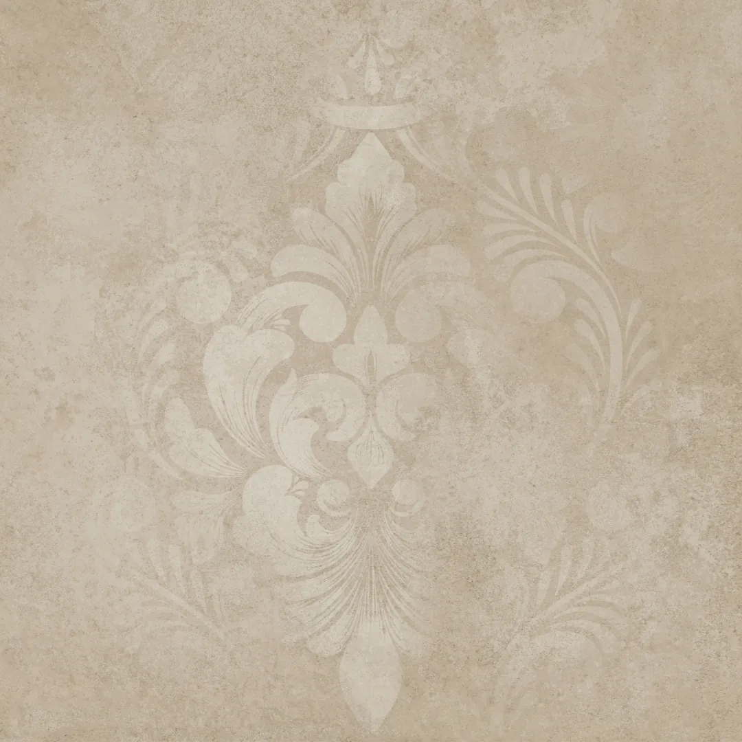 Керамогранит KM4040G0051N Хадду бежевый матовый декорированный 40,2x40,2x0,8