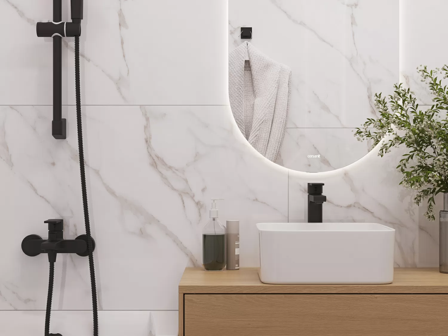 Керамогранит 17419 Neve полированный белый ректификат 60x120