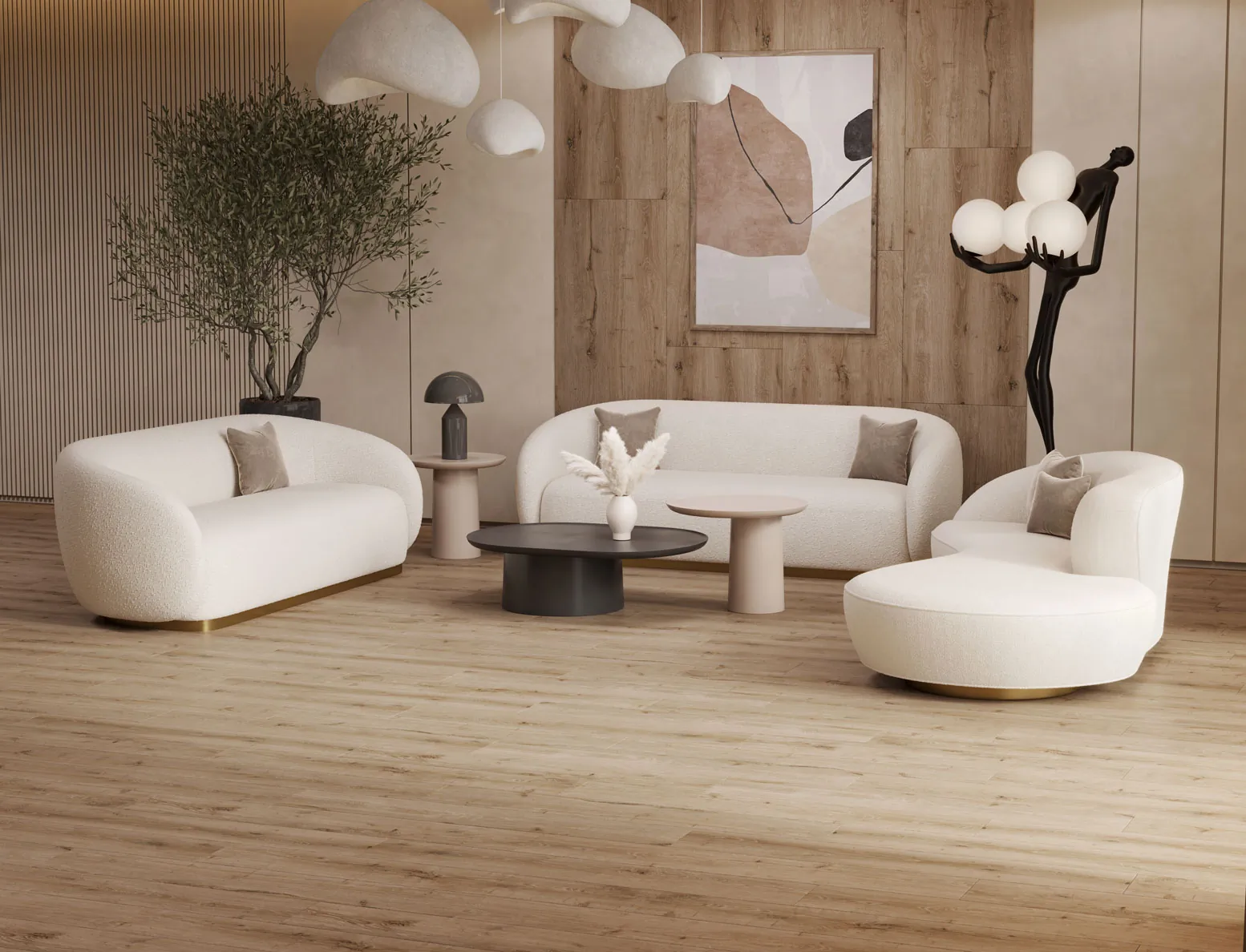 Керамогранит Bergen Бежевый Ретт. 19,5х120