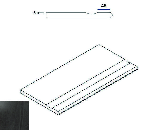 Керамогранит 620090000226 CARBON BORDO SVASATO ROUND 30x60