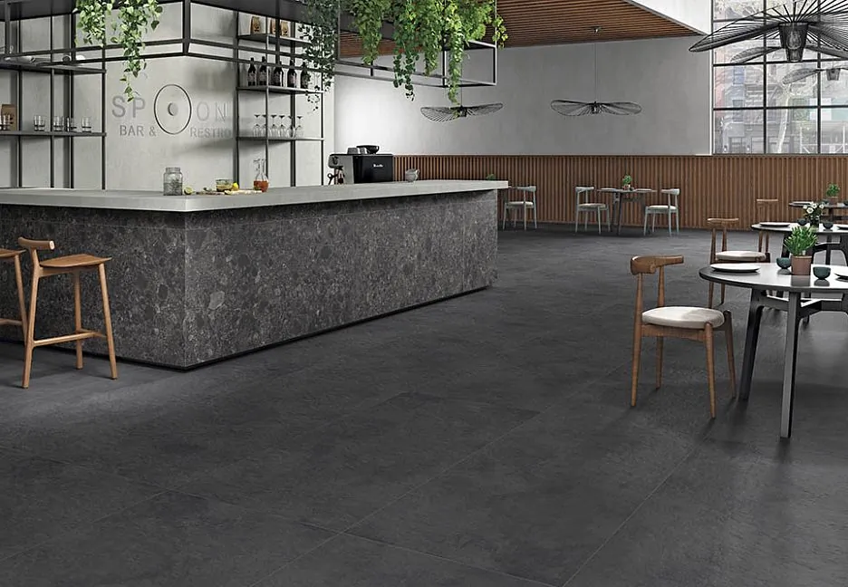 Керамогранит Moderno Beton Black Sand coloured body 60x120х0,9