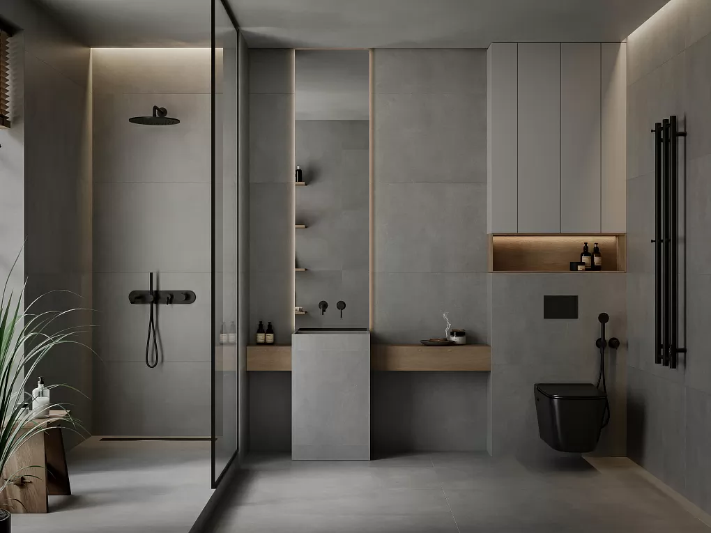 Керамогранит 010400001204 Beton grey серый PG 01 60х120