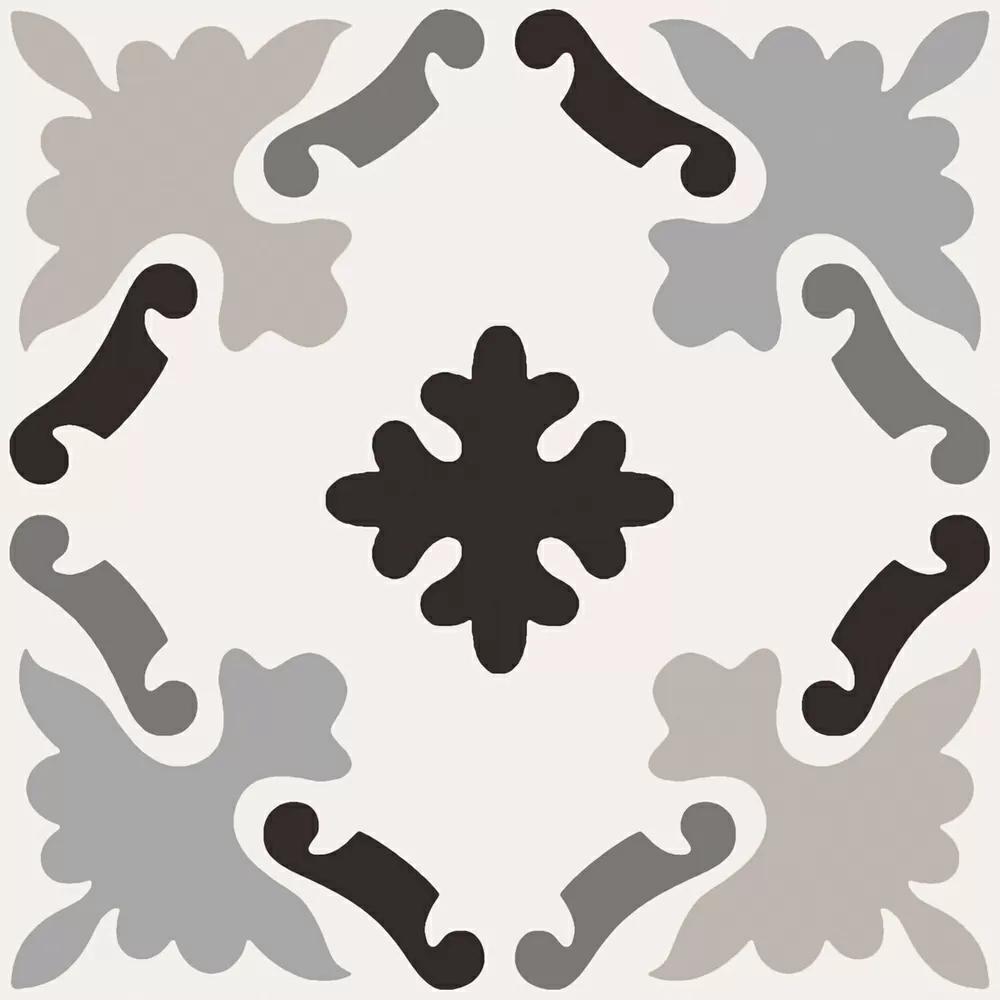 Керамогранит Patchwork black&white Mix 20x20