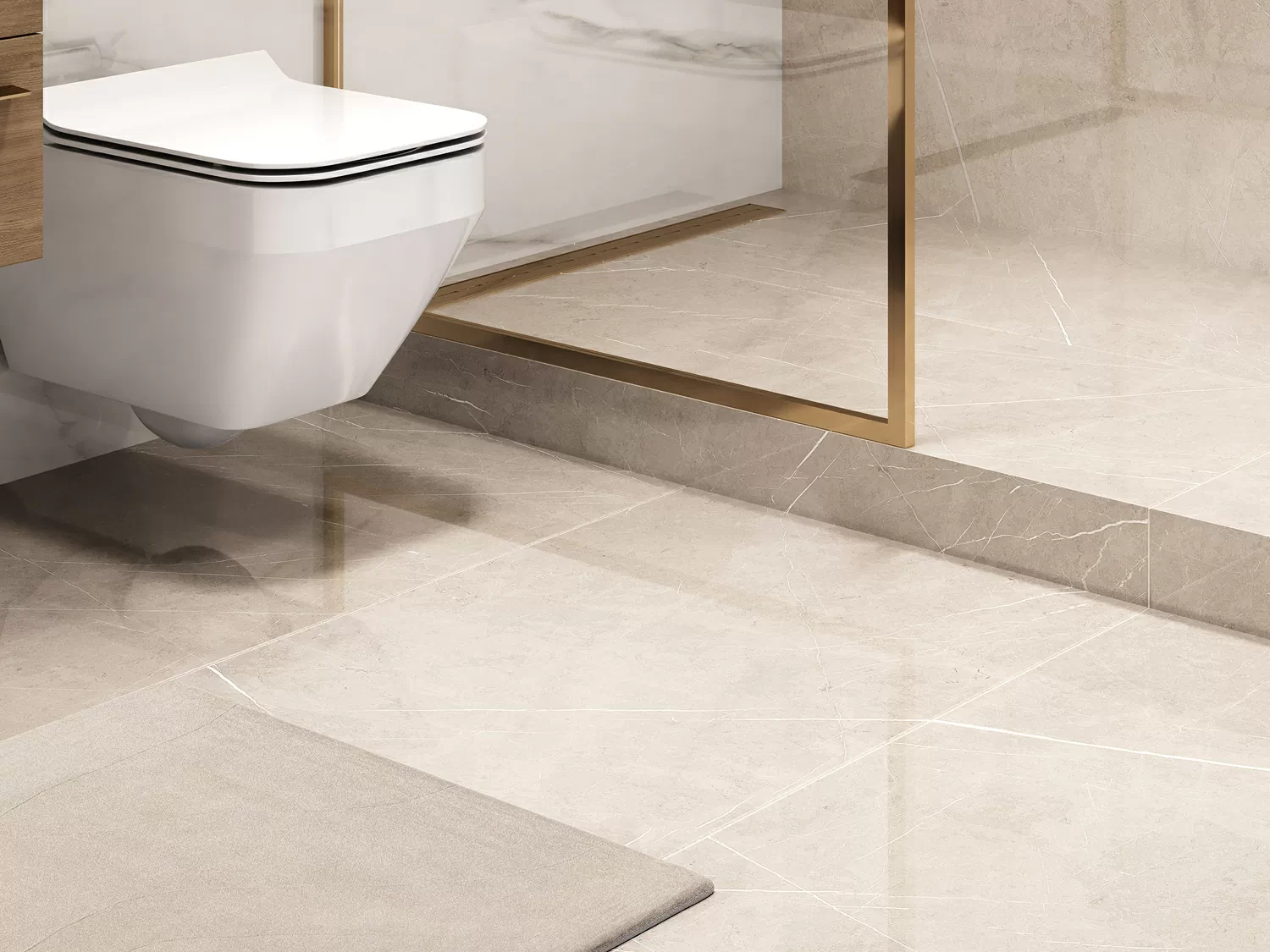 Керамогранит 17130 Light Marquina полированный бежевый ректификат 60x120