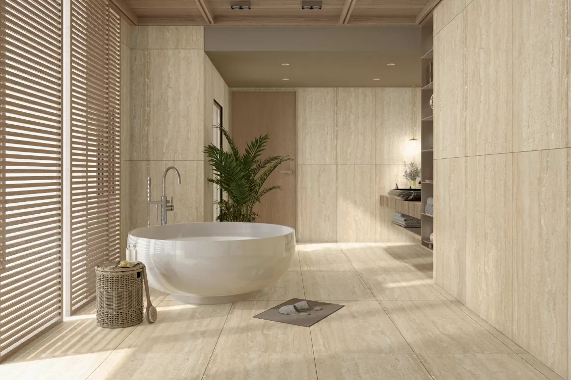Керамогранит ETSTN1232MT60120 Travertine Crema Matt 60x120