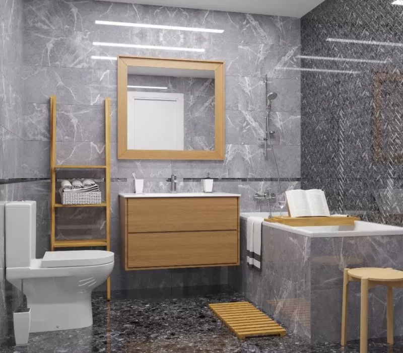 Керамогранит K-331/MR Terrazzo Light Grey 300x600x9