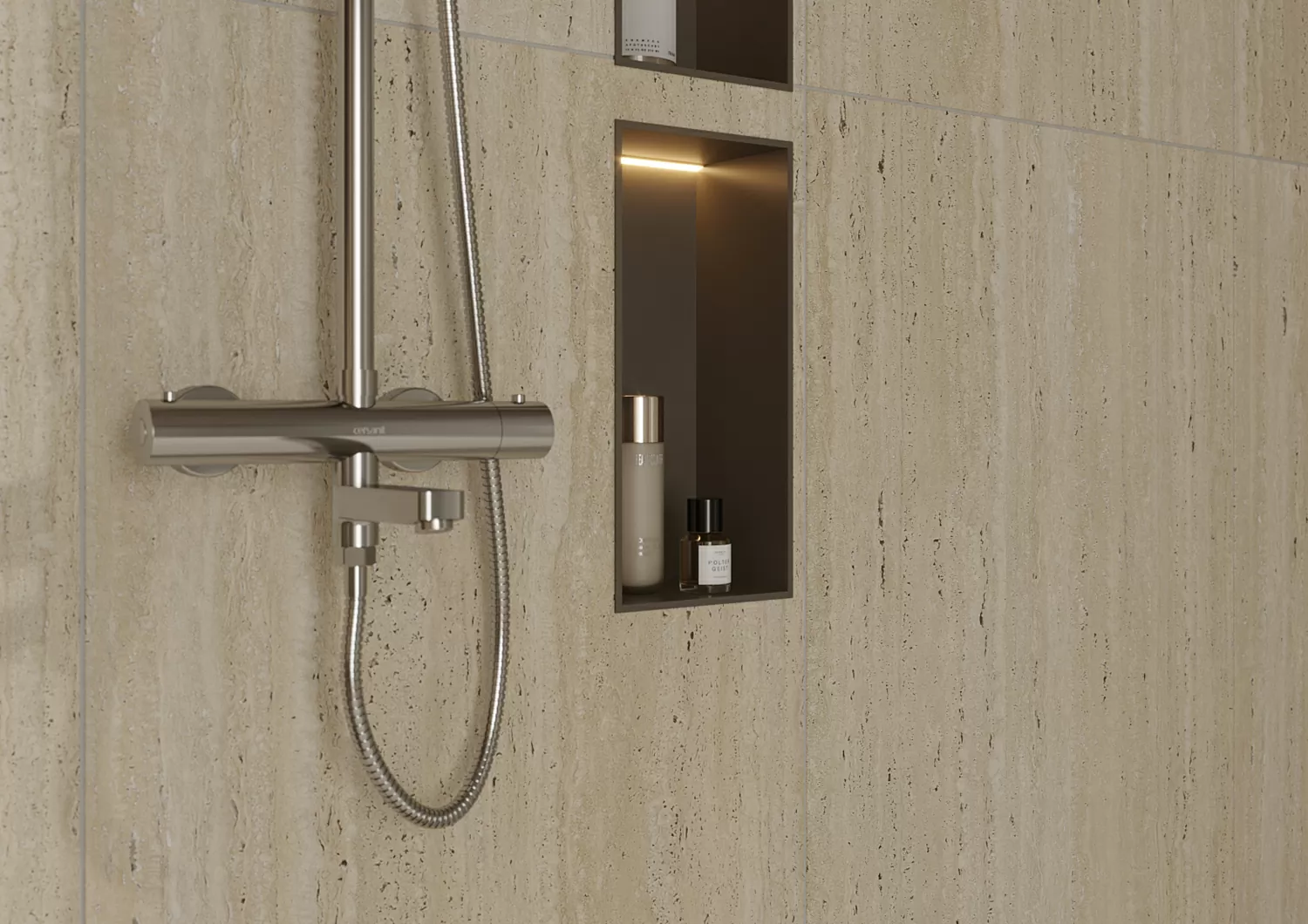 Керамогранит 17423 Travertino светло-бежевый ректификат 60x120