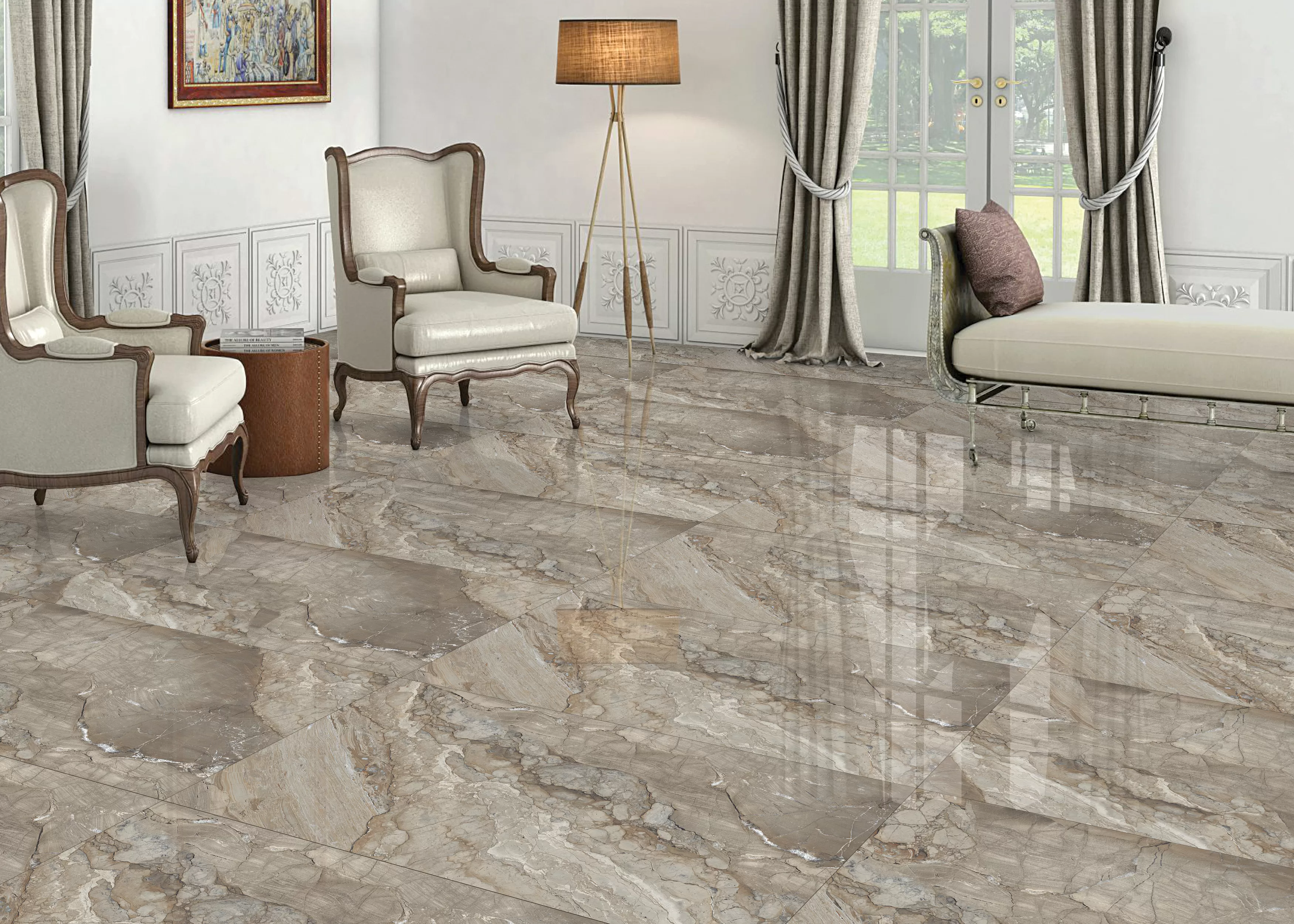 Керамогранит NTT99508P Gravel White 60x120