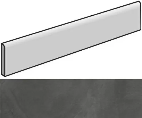 Керамогранит 610130005308 Continuum Petrol Battiscopa 7.2x60