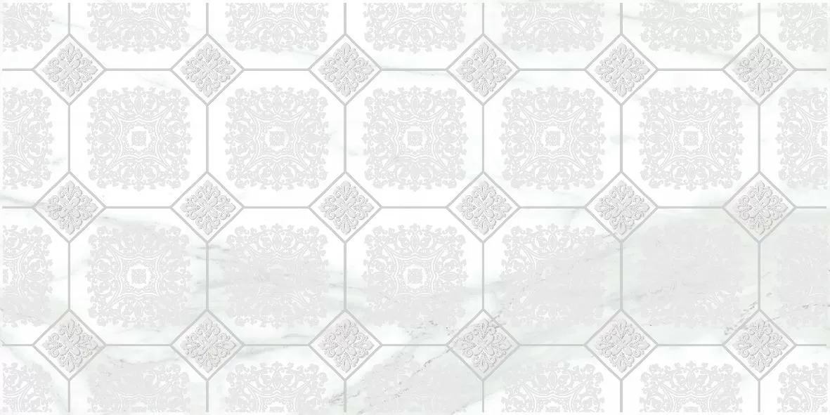 Плитка Декор Olimpus Grand белый 25х50