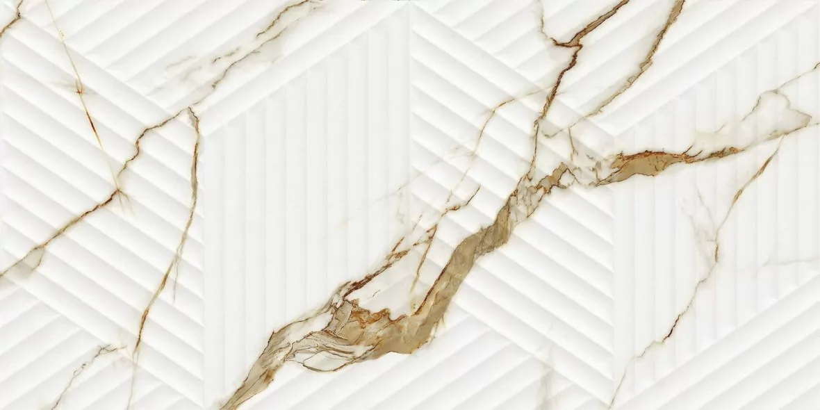 Плитка LE63063A-F53 Bianco Carrara Oro Cubo Rectificado 30х60