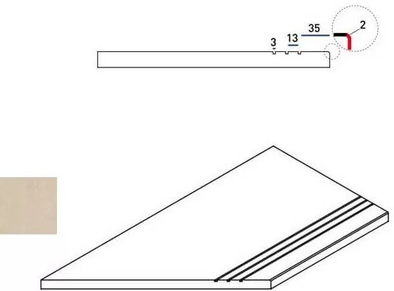 Керамогранит 620090000407 Magnesio Bordo Grip SX 30x60