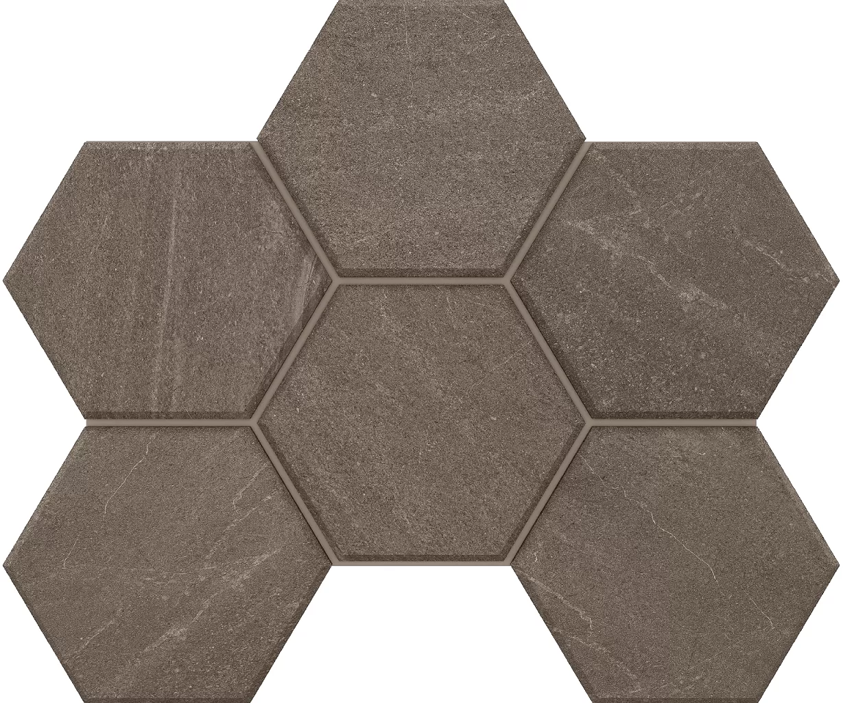 Мозаика Мозаика GB03 Gabbro Hexagon неполированная 25x28.5