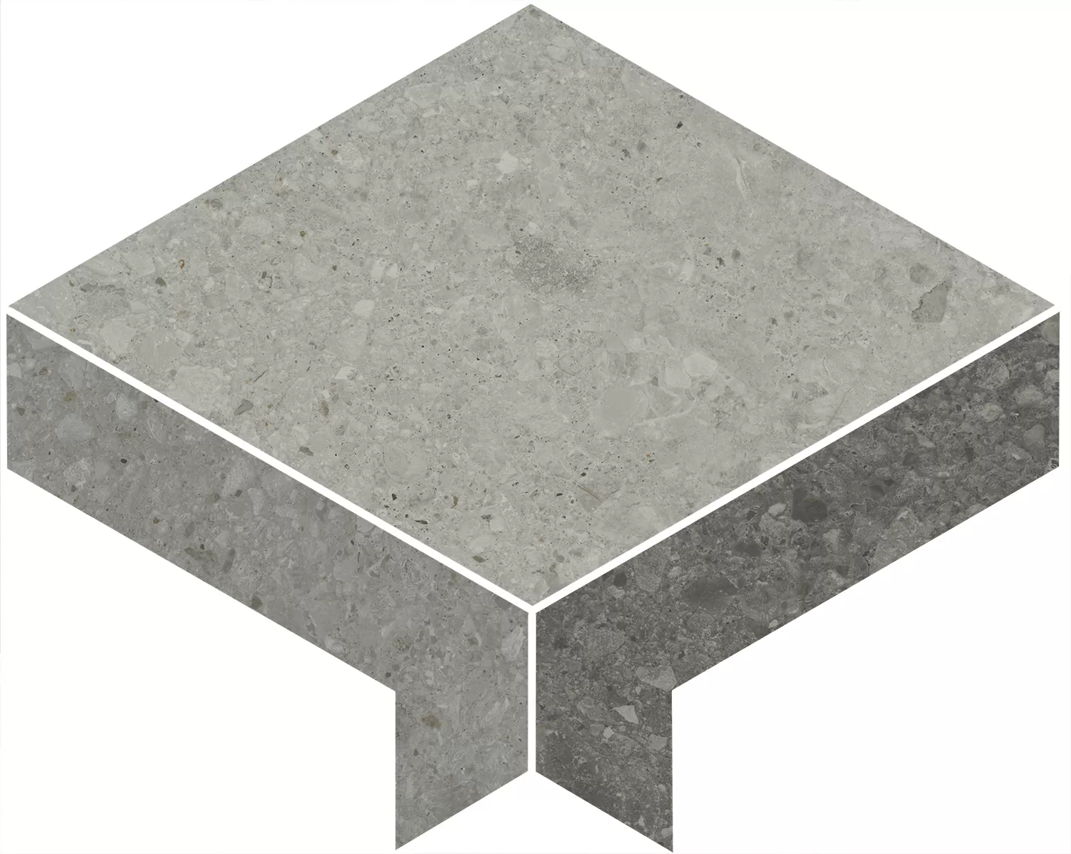 Керамогранит ID170 Декор Чеппо ди Гре 1 наборный матовый обрезной 30x24x0,9