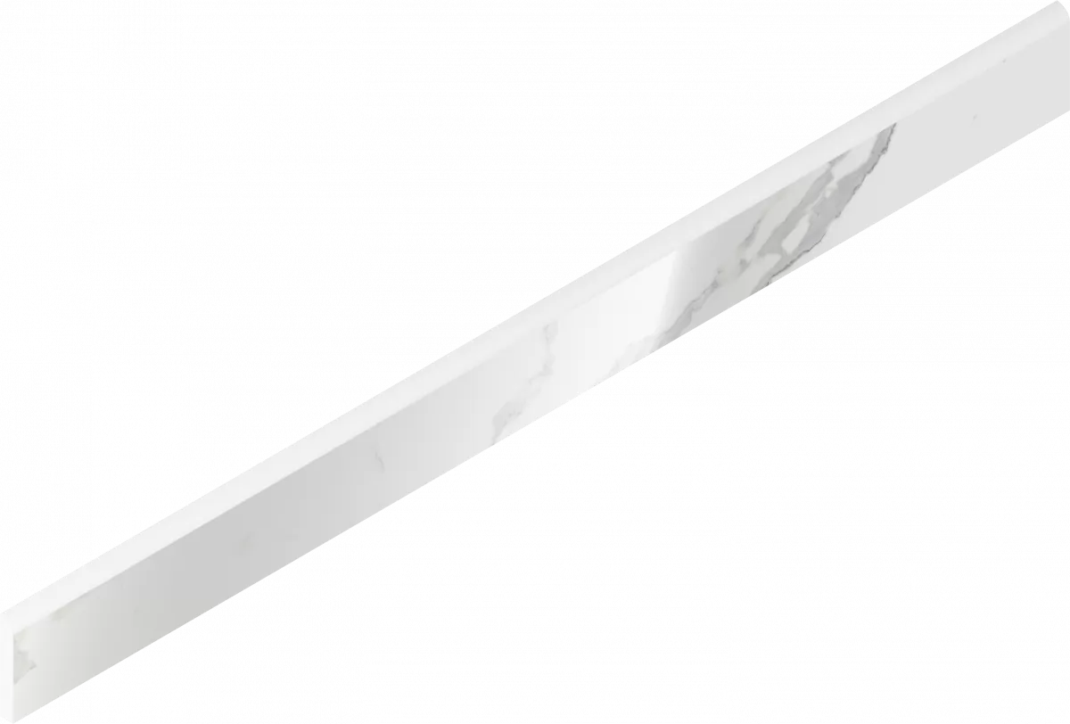 Керамогранит 610130007472 Stellaris Statuario White Battiscopa Lux 7.2x80