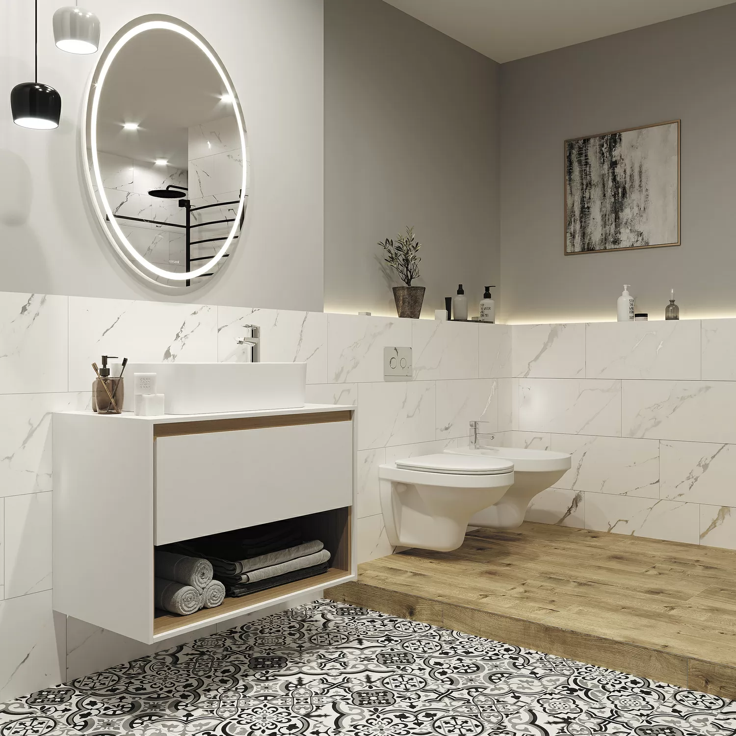 Керамогранит 16316 (15886) Lorenzo белый 29,7x59,8