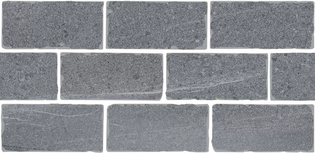 Керамогранит BR023T Бордюр Роверелла серый мозаичный 34,5x14,7x0,9